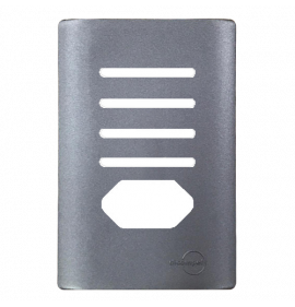 Placa 4 Interruptores + 1 Tomada (ESPECIAL) 4x2 com Suporte - Novara Preto Grafite